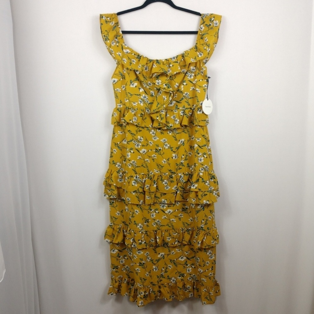 NWT Tularosa Lily Dress Yellow Floral x Revolve - Picture 6 of 8